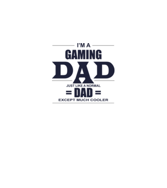Gaming dad model alb pe tricou