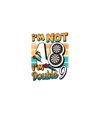 Darts Birthday 18 years old model negru pe tricou