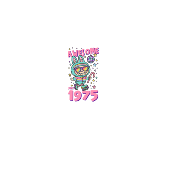 Awesome since 1975 - Labubu model negru pe tricou