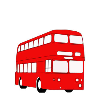 Autobuze model alb pe tricou