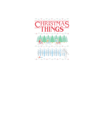 christmas things ugly sweater model negru pe tricou