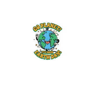 Go planet model alb pe tricou