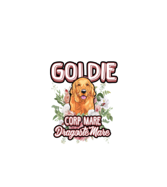 Goldie picioare mici dragoste mare model alb pe tricou