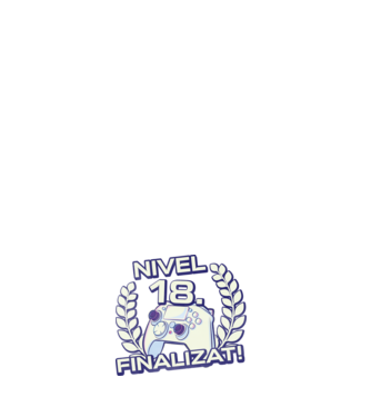 Nivel 18 finalizat! model albastru închis pe tricou