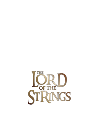 Lord of the Strings model negru pe tricou