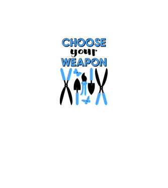 Choose your weapon model alb pe tricou