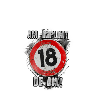 Am împlinit 18 de ani! model alb pe tricou