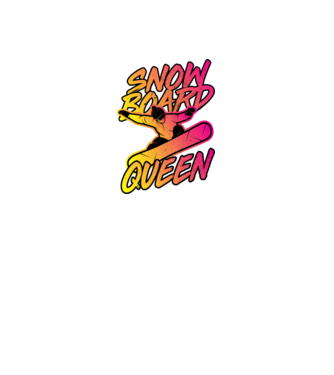 snowboard queen model negru pe tricou
