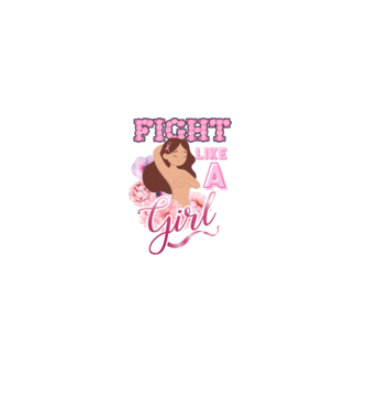 FIGHT like a girl model alb pe tricou
