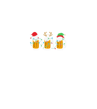 Christmas beer mugs model negru pe tricou