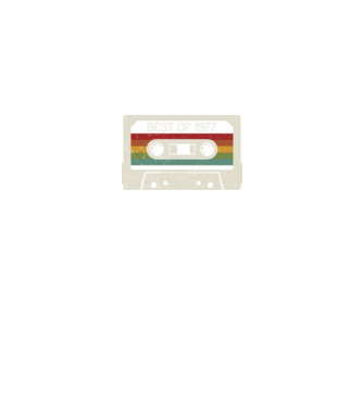 retro tape 1977 vintage model negru pe tricou