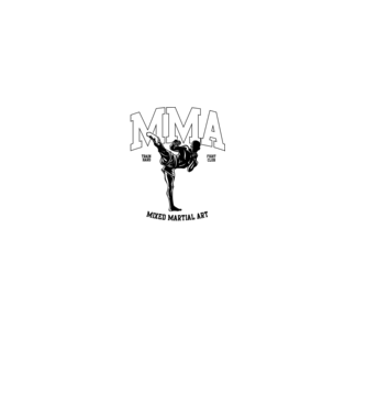 MMA model negru pe tricou