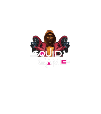 squid game poster model negru pe tricou