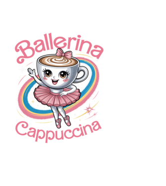 Ballerina Cappuccina model negru pe tricou