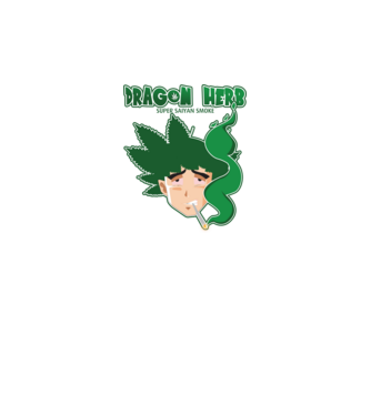 dragon herb smoke model negru pe tricou