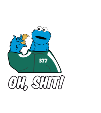 cookie monster squid game parody model alb pe tricou