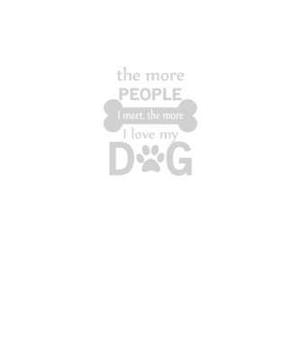 The more people i meet model negru pe tricou