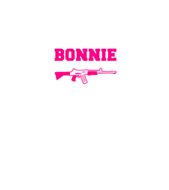 Bonnie model alb pe tricou
