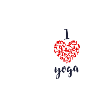 I love yoga model galben neon pe tricou