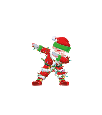 Dab Santa model negru pe tricou