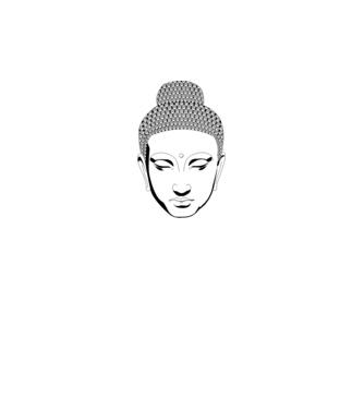 buddhas head model gri pe tricou