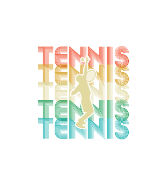 Tennis retro model alb pe tricou