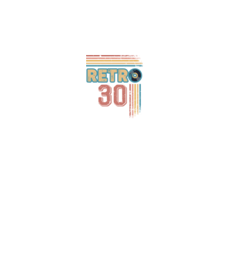 Retro 30 Birthday model alb pe tricou
