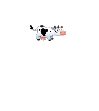 Cow model albastru regal pe tricou