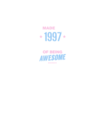 Made in - 1997 model albastru închis pe tricou