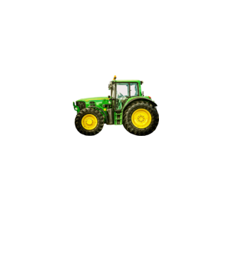 TRACTOR model alb pe tricou