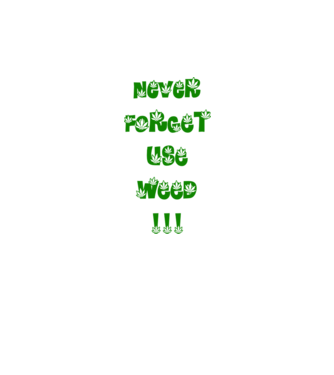 Weed model alb pe tricou