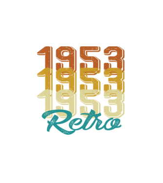 Retro 1953 model alb pe tricou