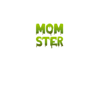 Momster model negru pe tricou