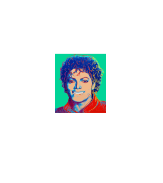 Micheal Jackson Art model alb pe tricou