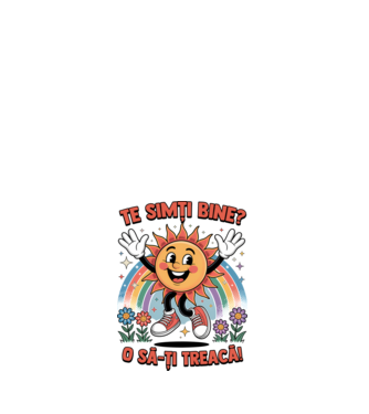 Te simți bine? model alb pe tricou