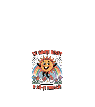 Te simți bine? model alb pe tricou