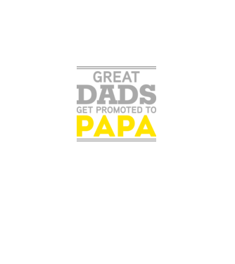 Great dads get promoted to papa model negru pe tricou