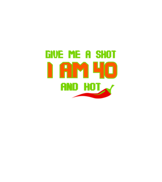 Give me a shot - 40 model galben pe tricou