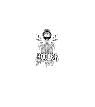 femeie - mutter - rocker model negru pe tricou