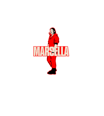 mareille la casa de papel model negru pe tricou