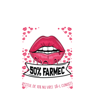 Sunt născută în octombrie - 50% farmec - 40% nebunii și umor - Restul de 10% nu vrei să-l cunoști model alb pe tricou