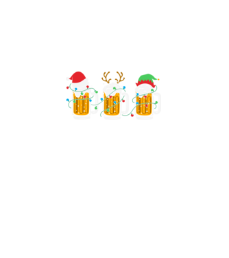 Christmas beer mugs model negru pe tricou