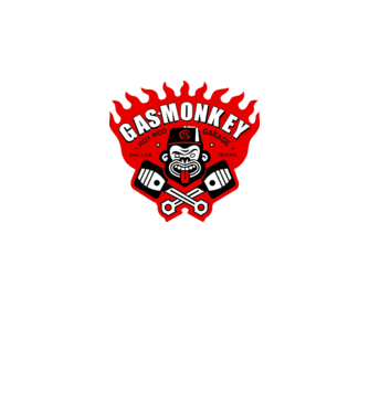 Gas Monkey model galben neon pe tricou