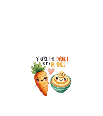 Carrot to my Hummus model alb pe tricou