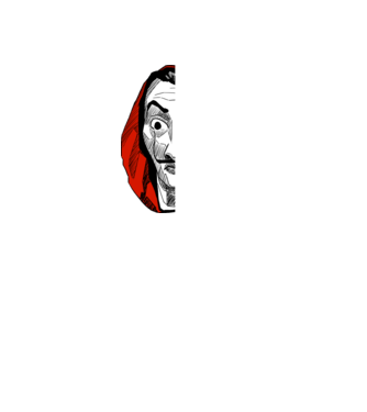 classic logo money heist model negru pe tricou
