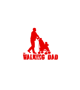 Walking dad model negru pe tricou