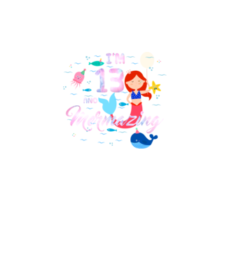 Mermazing Birthday 13 model turcoaz pe tricou