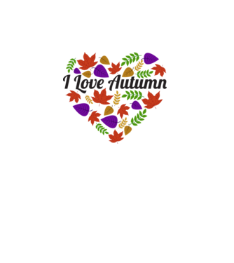 I love autumn model alb pe tricou