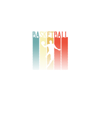 basketball vintage model negru pe tricou