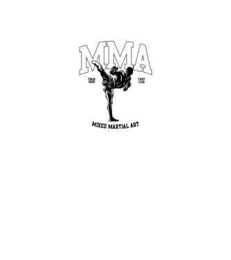 MMA model negru pe tricou